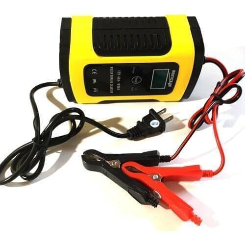 12V 5A Pulse Repair Charger with LCD Display Motorcycle 12V Car Battery Charger AGM GEL WET Lead Acid Battery PB Battery Charger