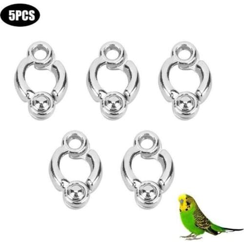 5pcs 2 size durable Parrot Leg Ring Bird Flying Rope Foot Ring easy to wear Outdoor Accessories