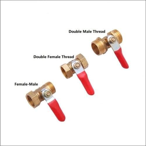 10-15pcs/Lot Female/Male Brass Water Oil Air Gas Fuel Line Shutoff Ball Valve Pipe Fitting Pneumatic Connector Controller Handle