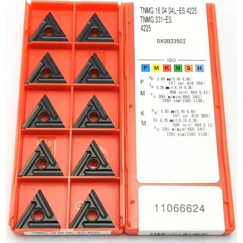 10PCS TNMG160404L ES 4225 External turning tool Carbide parts insert TNMG 160404L High quality cutting tool TNMG turning tool