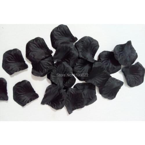 1000pcs 10packs Black fake rose petals decorative flower arrangements funeral ceremony decorations table scatters confettin