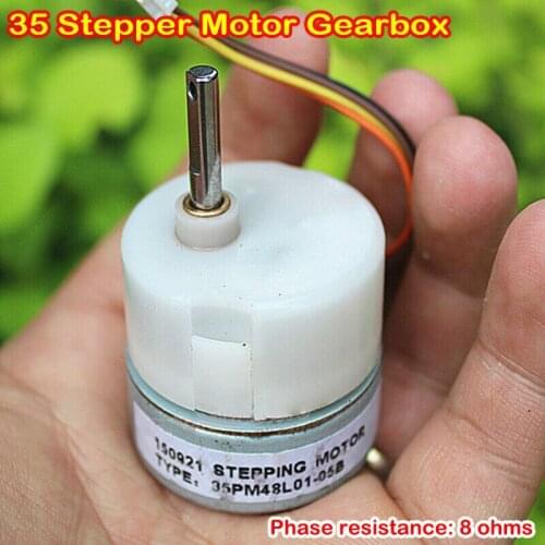 2 Phase 4 Wire Micro Mini 35 Stepper Motor Speed Reduction Slow Speed Full Metal Gearbox Gear Gearwheel DIY Robot Smart Car Part