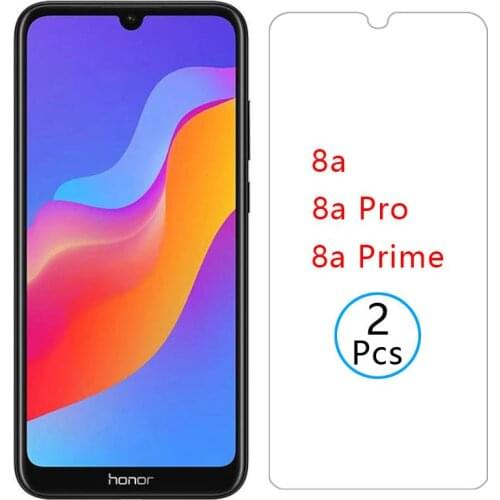 2pcs protective glass on honor 8a prime pro screen protector tempered glas for huawei honor8a honer 8 a a8 8apro 8aprime film