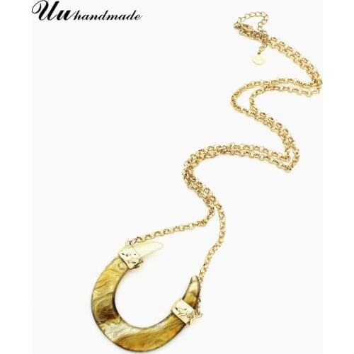 2018 Promotion Real Necklace Jewelry Collier Statement Simple Maxi Choker Colar Kolye Collares Long Women Necklaces & Pendants