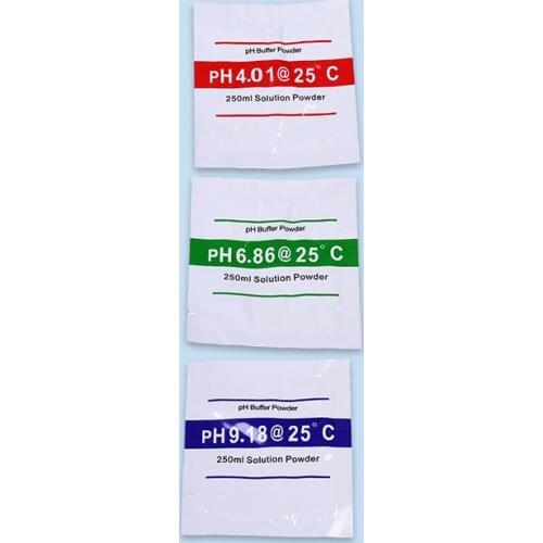 3pcs PH meter aligner calibrate liquid powder ph4.01/6.86/9.18calibrated point PH meter accessories for aquarium RO system spas