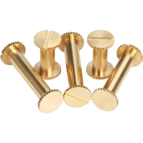 5sets Locking screw M4 multipurpose butt album book female screw rivet plywood screw copper