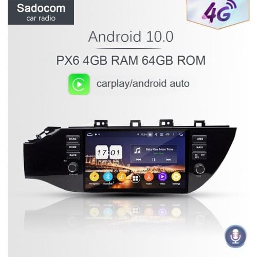 720P 9" DSP PX6 IPS Android 10.0 4GB+64GB ROM 8Core Car DVD Player GPS Map RDS autoradio car radio 5.0 For kia K2 RIO 2017 2018