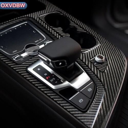 For Audi Q7 accessories 2016 2018 LHD RHD Car styling Interior Carbon Fiber Stickers Door Gear Panel Steering Wheel Decoration