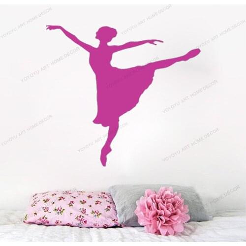 Ballet Wall Decal | Ballerina Wall Sticker | Dance Wall Decor Dance Wall Transfers, Girls Wall Stickers yw-513