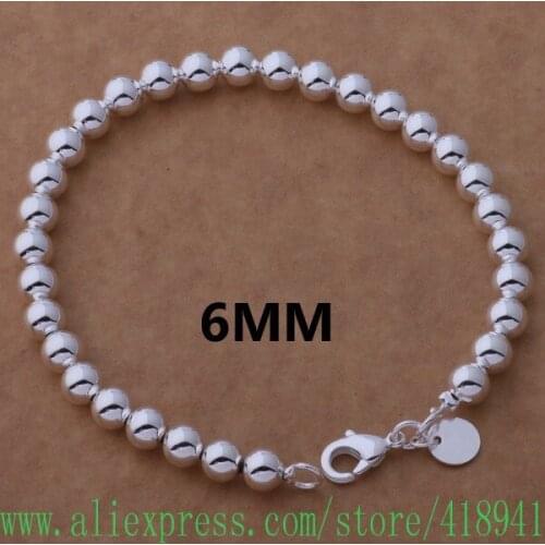 Free shipping silver plated bracelet, silver plated fashion jewelry 6mm Buddha beads /egoamxva bhqajyxa AH273
