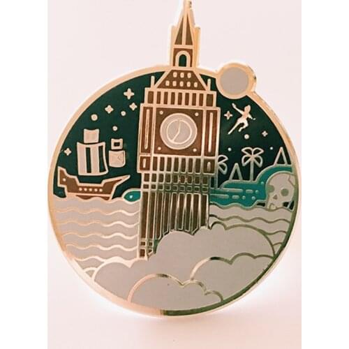 Save the Clock Tower Brooch Pins Enamel Metal Badges Lapel Pin Brooches Jackets Jeans Fashion Jewelry Accessories