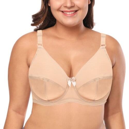 Ladies Unlined big breast bras for women sexy lingerie plus size 36 38 40 42 44 46 48 C E cup underwire adjusted Full Coverage