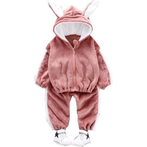 Children Clothing 2020 Autumn Winter Toddler Boys Clothes Childrens Pajamas Duplex Plush Thermal Set For 2 3 4 5 Year Girls Set