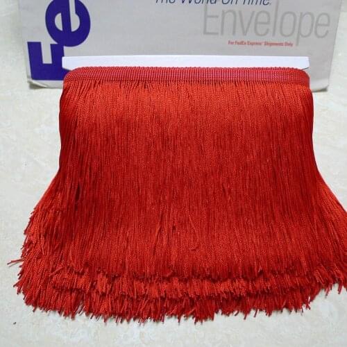 10 Meters 15cm 6" Long Red Color Latin Dress Tassel Fringe
