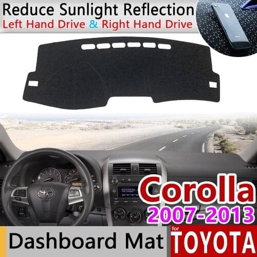 For Toyota Corolla E140 E150 2007~2013 Anti-Slip Mat Dashboard Cover Pad Sunshade Dashmat Carpet Car Accessories 2008 2011 2012