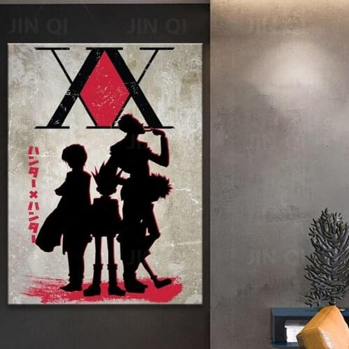 Home Decor Hunter X Hunter Canvas Painting Anime Black Poster Modern HD Printed Modular Picture For Living Room Wall Art Fram