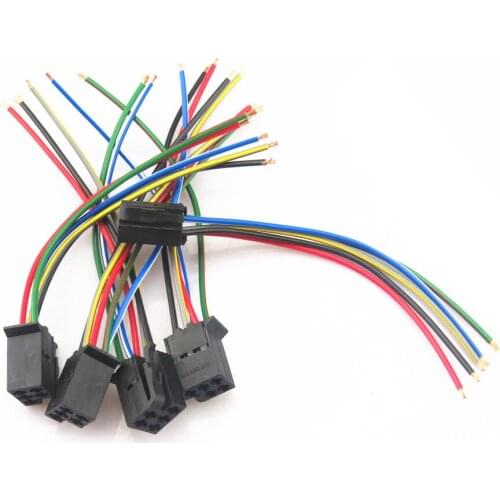 FHAWKEYEQ 5 Pcs Passenger Window Glass Switch Plug Connection Pigtail For VW Passat B5 3B Jetta MK4 Golf MK4 Bora 3B0 959 855 B