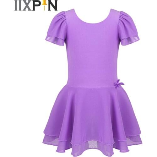 IIXPIN Kid Girls ballet top leotard girls gymnastic dress ballerina Tutu Ballet Dance Dress Leotard Costume girls bodysuit dance