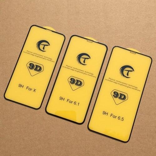 100pcs 9D Full Cover Curved Edge Tempered Glass For iPhone 12 Mini 11 Pro Max XS XR X 8 7 6 6S Plus SE Screen Protector Film