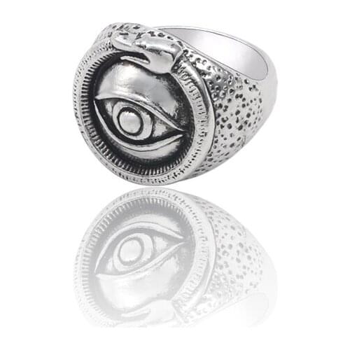 Punk Retro Style Eye Shape Alloy Personality Trend Ring Mens Jewelry Ring Jewelry Adjustable Fashion Gift Rings Signet-ring