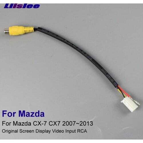 Liislee Original Video Input RCA Adapter Wire For Mazda CX-7 CX7 2007~2013 Rear Back Camera Switch Connector Adapter Cable