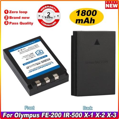 LOSONCOER 1800mAh Li-10B Li-12B For OLYMPUS U300 U400 U410 C760 C765 C70 C7000 C770 U500 U600 U800 U810 U1000 400 500 Battery