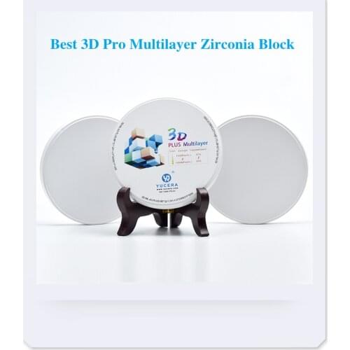 A1 A2 3D 12-20MM 98*20mm Multilayer Preshaded Zirconium Disc Material zirconia Disk Blocks For Dental Lab