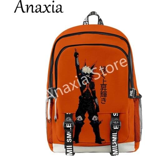 Bakugou katsuki merch Fashion Oxford Cloth Backpack 3D Multi Zipper Casual Student large-capacity school bag