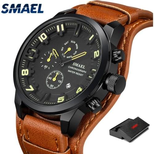 SMAEL Men Watches Man Clock 2019 Top Brand Luxury Army Military Steampunk Sports Male Quartz-Watch Men Hodinky Relojes Hombre