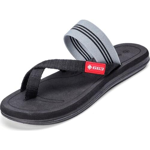 Summer Men Sandals New Beach Slippers Beach Flip Flops Fashion Solid Flat Outdoor Shoes Outdoors Non-slip Slippers H334