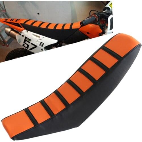 For KTM 65 85 105 125 144 150 200 250 WR YZF CRF SUZUKI Leather Gripper Soft Seat Cover Motocross Motorcycle Off Road