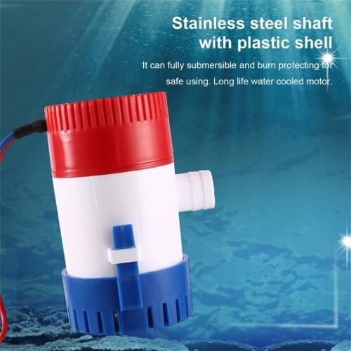 High Flow Widely Use Water Bilge Pump 1100GPH Professional For Submersibles Boats Seaplane Motor Homes Houseboats 12V