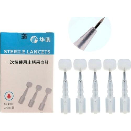 Triangular Needle Disposable sterile diarrhea 50pcs 23G Mitsubishi lancets needle beauty cupping pick acne blood collection