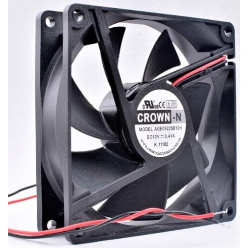 Original CROWN AGE09225B12H 9cm 9025 12V 0.41A computer chassis power cooling fan