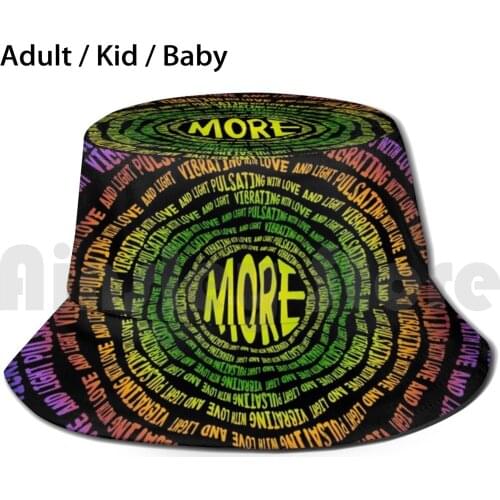 More - Phish Bucket Hat Adult kid baby Beach Sun Hats Vibrating Pulsating Love And Light More Phish Lyrics Word Art