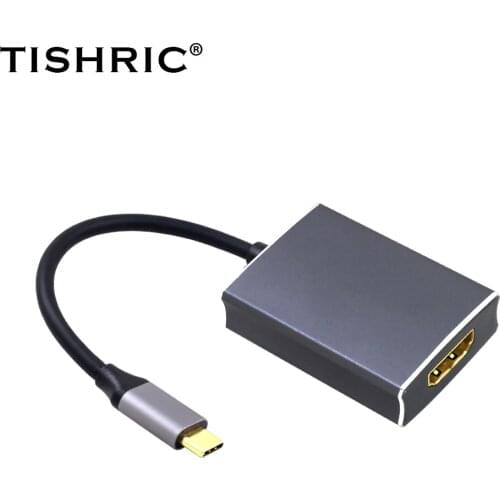 TISHRIC Usb C To HDMI-compatible Cable Converter Type C To Hdmi-compatible Usb C Adapter For MacBook Huawei Mate 40 Pro Samsung