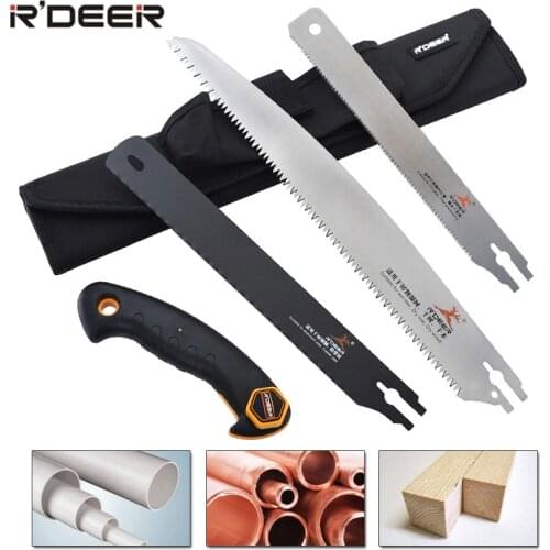 9” 9.5” 13” Wood Saw 3 In 1 Replaceable Blades 6/17/18 TPI Garden Saw Wood Metal Plastic Cutting Hand Saw for Woodworking
