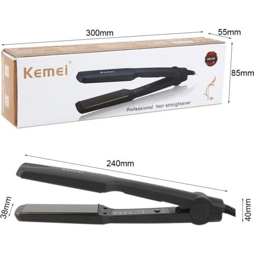 KEMEI KM-329 Professional Tourmaline Ceramic Heating Plate Hair Straightener Styling Tools With Fast Warm-up Thermal Performance