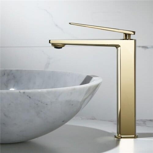 Tuqiu Basin Faucet Gold Bathroom Faucet Mixer Tap Brass Wash basin Faucet Hot and Cold Sink Faucet New