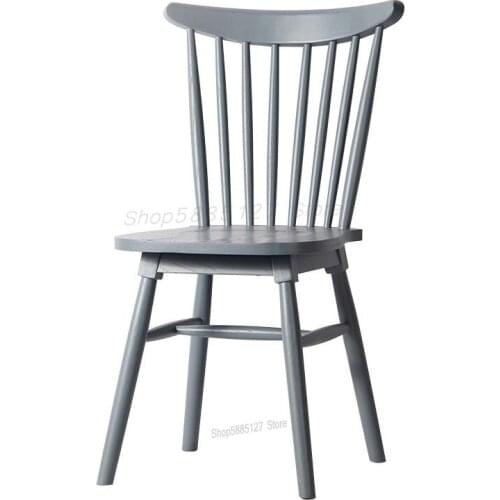 Solid Wood Chair American Retro Home Dining Chair Simple Log Seat Dining Table Restaurant Restaurant Backrest Windsor Chair