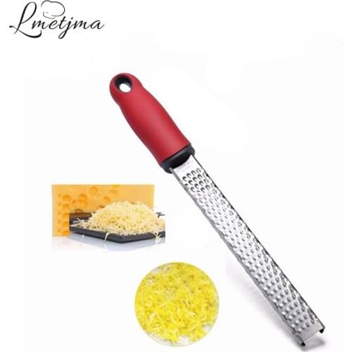 LMETJMA Cheese Grater, Lemon Zester, Ginger Grater with Micro Blade and Protective Cover Handheld Kitchen Cheese Tools K0095