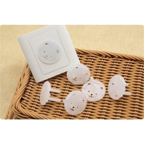DHL 1000pcs Bear EU Power Socket Electrical Outlet Child Safety Guard Protection Anti Electric Shock Plugs Protector Cover
