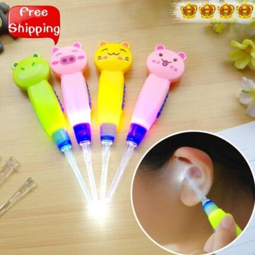 With Light Earwax Spoon Visual Child Baby Earpick Buckle Adult Disassembly Ear Grilled 4 Pieces/Lot
