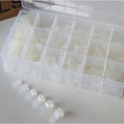 300PCS For a White Box Nylon Cable Clamp Audio players for car Wires hose clip supports va 5.3/6.4/8.4/10.4/13.2/16MM