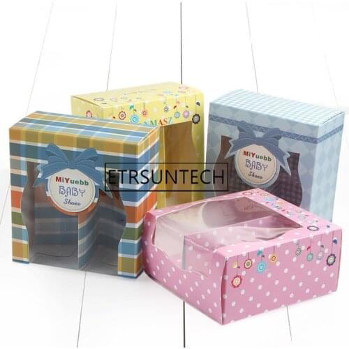 200pcs Box Packaging Of Gift Shoe Boxes Kids Beautiful Cute Baby Shoes Box Children Colorful Cartoon Princess Boxes