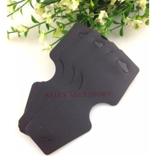 500pcs/lot Black Plastic Jewelry Card 4.4x11cm Bracelet Necklace Display Packaging Card Jewelry Necklace Cards Free Shipping