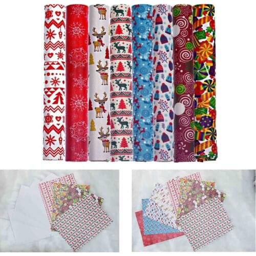 8PCS/lot A5 Christmas Series Leather Fabric Hand Craft Earrings Jewelry Accessories Materials DIY Making Supplies