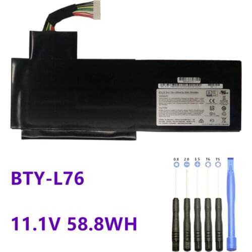 BTY-L76 Laptop Battery For MSI GS70 2OD 2PC 2PE 2QC 2QD 2QE GS72 MS-1771 MS-1772 MS-1773 MS-1774 MEDION X7613 MD98802 58.8WH