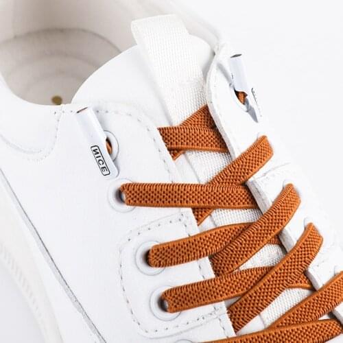 No Tie Shoelace Elastic Shoelaces Leisure Sneakers Quick Flat Shoelaces Lazy Shoe Laces Nice Buckle Kids and Adult Unisex