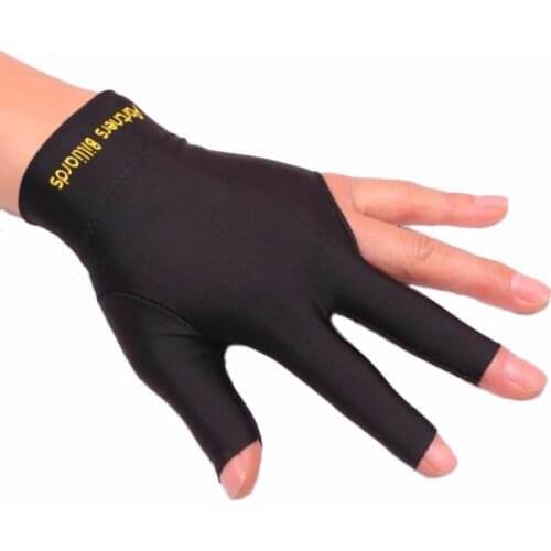 Cue Pool Shooters Open 3 Fingers Glove Billiard Gloves Snooker Gloves Print Letter High Quality Billiard Accessories #263481